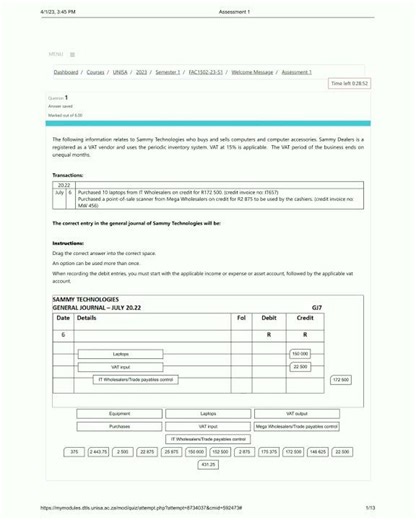 FAC1502 Assignment 1 Solutions