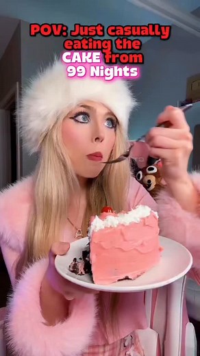 1.4K views · 178 reactions | POV: Casually eating the CAKE from 99 Nights #cake #99nights #roblox #robloxfood #99nightsfood | Audra Mae Schildhouse | Facebook