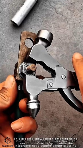 Bolt Tightening Work Tool Using Multifunction Gripping Pliers #worktool