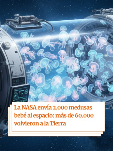 🚀 En 1990, NASA envió al espacio casi 2.500 pólipos de medusa a bordo del transbordador Space Shuttle Columbia. El objetivo era estudiar cómo afecta la microgravedad al desarrollo de los seres vivos y si podrían adaptarse después a la gravedad de la Tierra. 🌌 Tras nueve días nacieron unas 60.000 medusas, pero al regresar muchas tenían problemas para nadar y mostraban síntomas de vértigo. El experimento sugiere que un ser vivo criado en el espacio podría tener dificultades al volver a la Tierra
