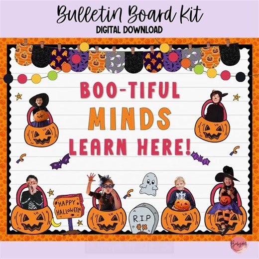 Halloween Bulletin Board Kit: Spooky Classroom Decor!
