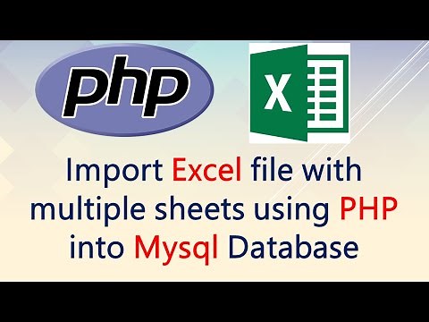 Import excel file with multiple sheets using PHP into Mysql Database