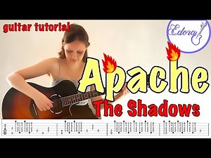 Apache Fingerstyle Guitar Tutorial with On-Screen TAB - The Shadows
