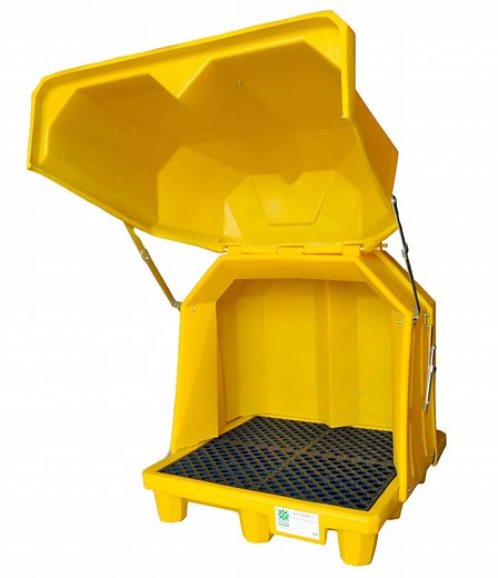 Ultra-Hard Top Spill Pallet® - P4 Gull Wing - SpillContainment.com