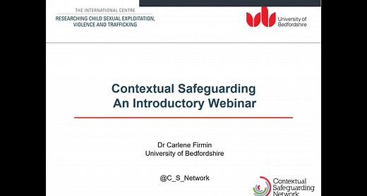 Contextual Safeguarding: An Introductory Webinar