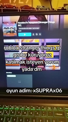 roblox stranger Things rp grubu kuruyoruz #StrangerThings5 #roblox xSUPRAx06