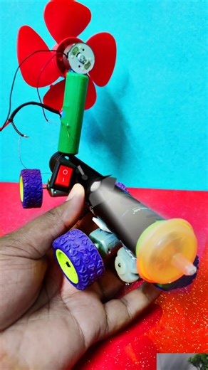 science project for 4 dc moter dc battery😱🔥.. #experiment #schoolproject #project #india