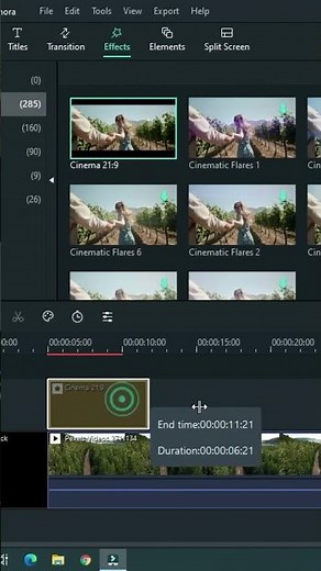 How To Make Cinematic Black Bar Opening In Filmora X | #shorts