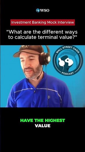 How to Calculate Terminal Value in an Investment Banking Valuation | WSO Academy Mock Interview