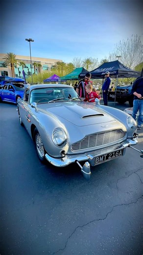 007 James Bond Aston Martin DB5 ready for action at Gears and Grinds Las Vegas #revrottlerides