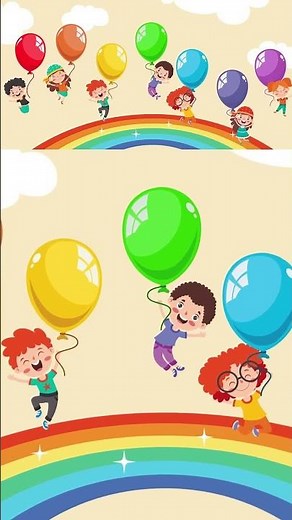 Red, orange, yellow, green, blue, indigo, violet 🌈Kids songs🎵LOLO&FRENCHY English #Shorts