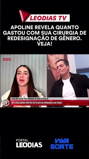 APOLINE REVELA QUANTO GASTOU COM SUA CIRURGIA DE REDESIGNAÇÃO DE GÊNERO. VEJA!