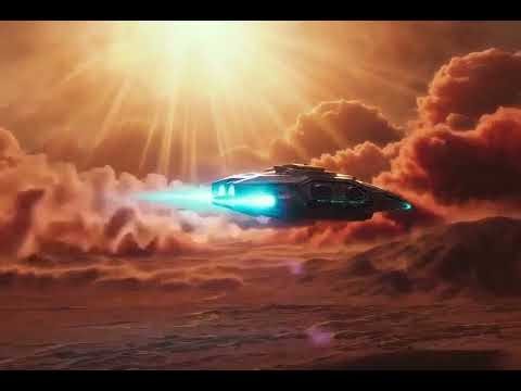 Alien Scout Ship Crimson Dust Storm