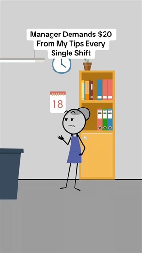 9.7K views · 282 reactions | Manager Demands $20 From My Tips Every Single Shift#animation #animationmeme #work #worklife #manager | Humor Animations | Facebook