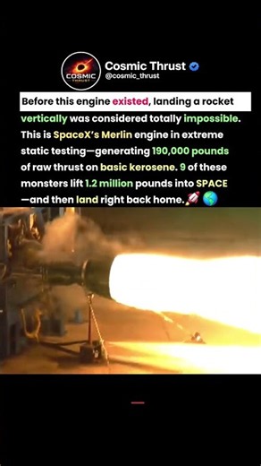 The Rocket Engine That Changed Spaceflight 🤯 #SpaceX #MerlinEngine #Falcon9 #Nasa #usashorts #space