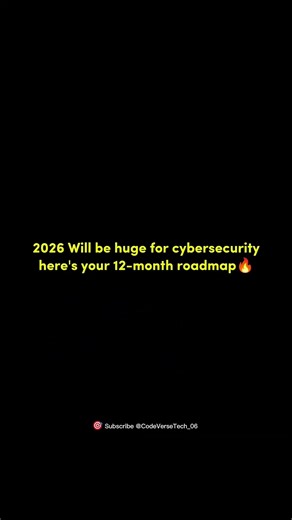 "2026 Cybersecurity Roadmap You MUST Follow 🔥 | 12 Months to Become a Cyber Expert | #shorts"