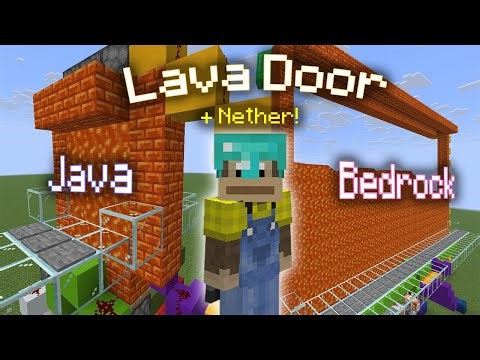 Minecraft Lava Door Tutorial | Any Size | Java & Bedrock