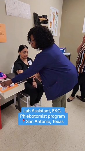 A day in the life of our Lab Assistant students. 🩸💉 #labassistant #ekgtechnician #phlebotomist #phlebotomy #lablife #nursingschool #nursingstudent #xyzcba #fyp #foryou #dayinmylife