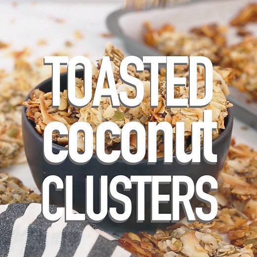 Coconut Clusters. Simple ingredients. Totally easy to remake at home! Get the Recipe >> https://happyfoodhealthylife.com/toasted-coconut-clusters/ | Healthy Delicious Recipes