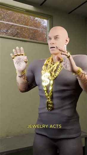 Why Pimps Always Wear Gold Jewelry 💰✨ #viralshort