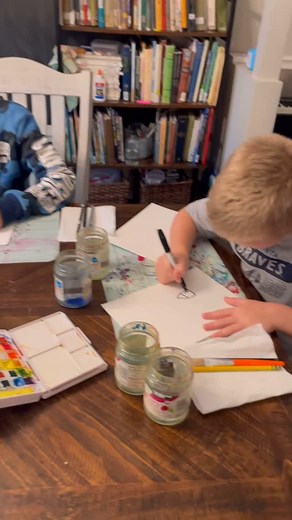 Look at those cheesy smiles 😆 Needless to say, we had a blast painting Starry Night last week! Did you know that Van Gogh didn’t like his painting at first? He considered it a failure because it wasn’t realistic enough. And now it’s one of the most famous paintings in the world! I love sharing that story with my students because I think it’s important to remember that just because something didn’t turn out the way that we wanted it to, doesn’t mean we failed. There’s no failing in art. Instead 