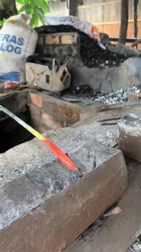 the correct and proper way to make a rubber tree sap harvesting tool #blacksmith #traditionalblacksmith #metalworking #ironwork #metalart #forge #handmade | Leona Leona