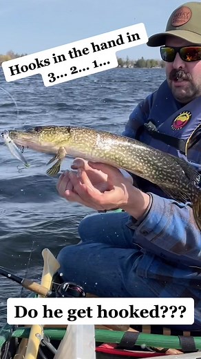 Dangerous!!! Have you ever got hooked??? #pikefishing #fishing #fishinglife #ontariofishing #averageontarioanglers