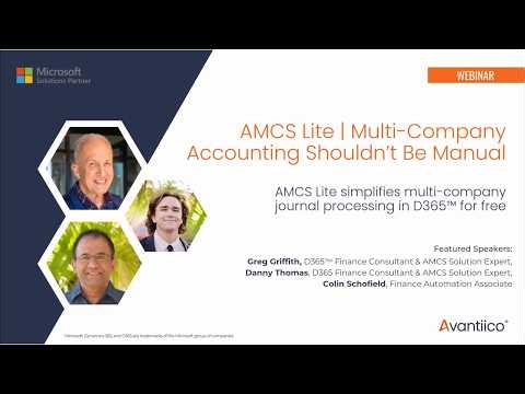 Multi-company Accounting Shouldn’t Be Manual | AMCS Lite for Dynamics 365 Finance