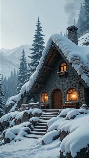 Living Inside a Snowy Cave House! ❄️🏔 | Cozy Winter Dream Home Tour