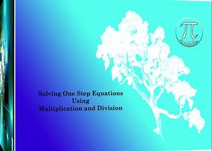 One Step Equations ~ Multiplying and Dividing ~