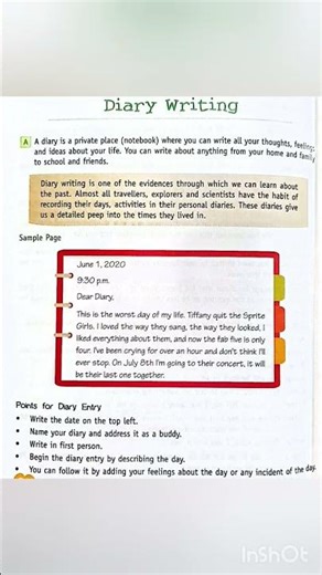 Diary writing | how to start a diary || Diary entry format for class 5th #diary