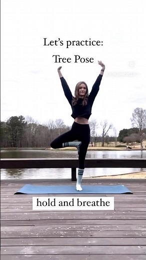 Let’s practice Tree Pose! #yoga #treepose #yogatutorial