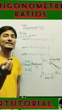 TRIGONOMETRIC RATIOS |V1| ABOUT TRIGONOMETRY. #SRTUTORIAL