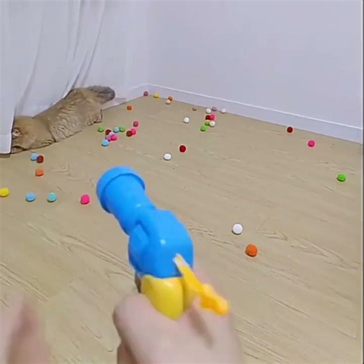 Cat Toys Interactive Launch Training Creative Kittens Mini Pompoms Games Stretch Plush Ball Toys Cat