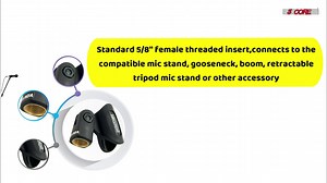 5 Core Microphone Clips for all Handheld Transmitters/Universal Adjustable Mic Clips with 5/8" Male to 3/8" Female Screw Adapter Suitable for Handheld Microphones, 4-Pack - MC 02 4PCS