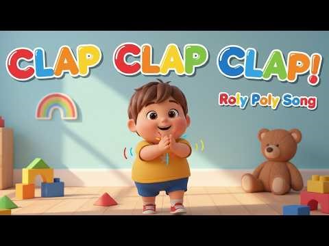Roly Poly Action Rhyme | Clap, Up, Down Song for Preschoolers