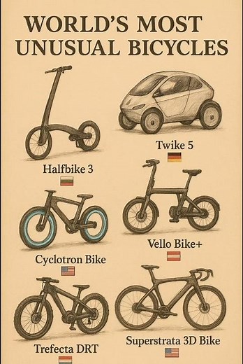 6 MOST UNUSUAL BICYCLES in the World! 🚴‍♂️✨ | You Won’t Believe #3!