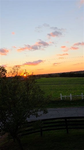 A look around camp Kentucky, from atop the RV. Nice sunset, right. #rvlife #campgroundlife #rvtravel | Mike and Cheryl Great Adventure.