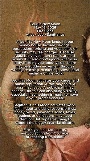 Taurus New Moon for Fire Signs 🔥 #shortsvideo #Astrology
