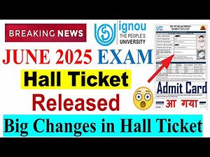 🔥IGNOU June 2025 Exam Hall Ticket Released | How to Download IGNOU Hall Ticket? | New Process