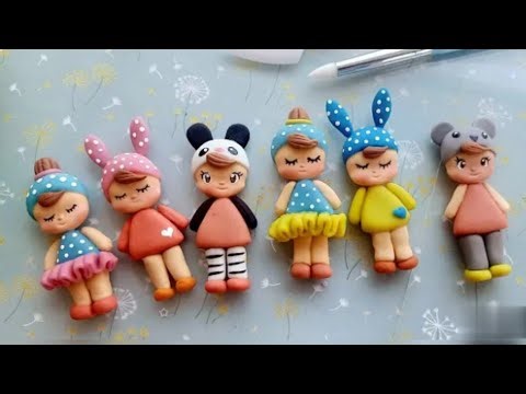Call dol tutorial || Cold porcelain art || Clay craft ideas || Air dry clay.