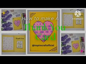 "How to Make a Beautiful Thank You Card | Easy Craft Tutorial" @InspireCraftOfficial