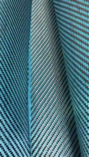 3K Blue Carbon Aramid Hybrid Fabric — Premium Car Interior Upgrade