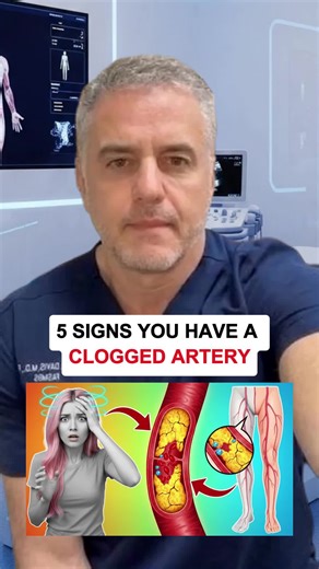 5 SIGNS YOU HAVE A CLOGGED ARTERY #usa_tiktok #healthtip #health #usa | artery disease legs