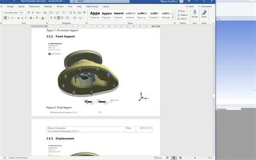 ANSYS 2021 报告生成展示Report Generator