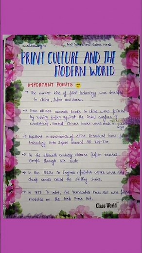 Class 10 history project file📁 #shorts #history #india #notes #project_file #print_culture #viral 🧡