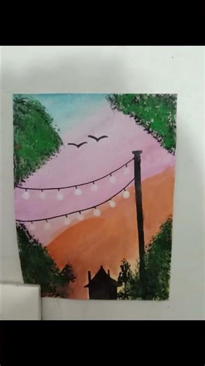 Aesthetic piece/Beautiful painting with lights #marvellous #youtube #viral