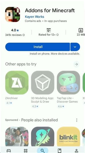 Minecraft best addon app #minecraft #shorts