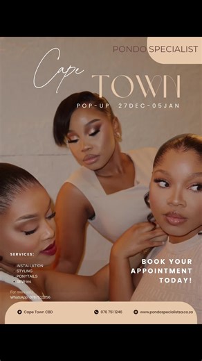 Cape Town let’s rock #cpt #ponytail #installation #makeup #hair