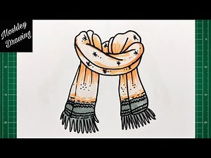How to Draw a Winter Scarf